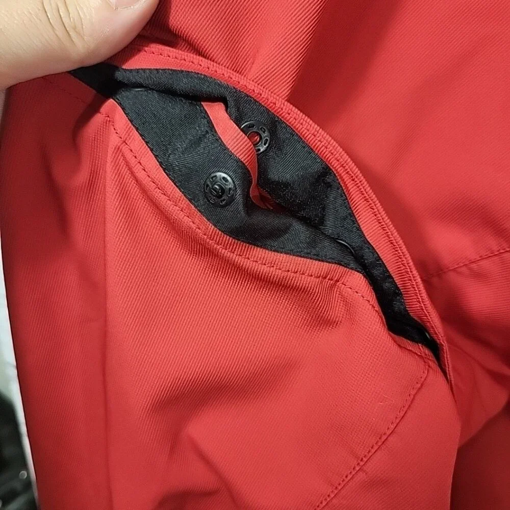 Adidas‎ ClimaProof Track Jacket Red Windbreaker Mens M Convertible Arms Pullover